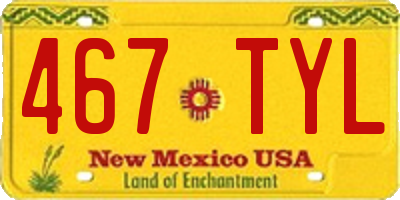 NM license plate 467TYL