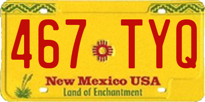NM license plate 467TYQ