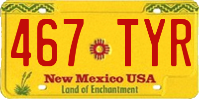 NM license plate 467TYR