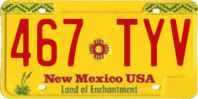 NM license plate 467TYV