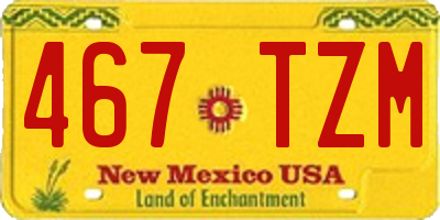 NM license plate 467TZM