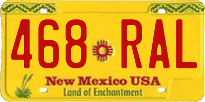 NM license plate 468RAL