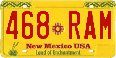 NM license plate 468RAM