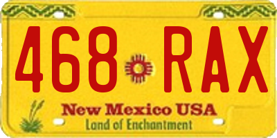 NM license plate 468RAX