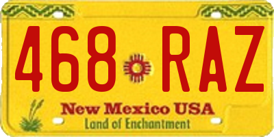 NM license plate 468RAZ