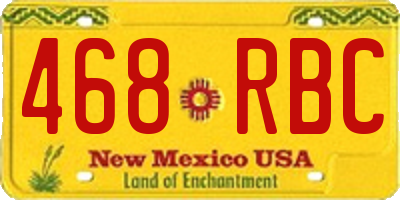 NM license plate 468RBC