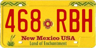 NM license plate 468RBH