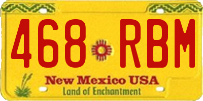 NM license plate 468RBM