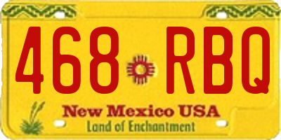 NM license plate 468RBQ