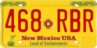NM license plate 468RBR