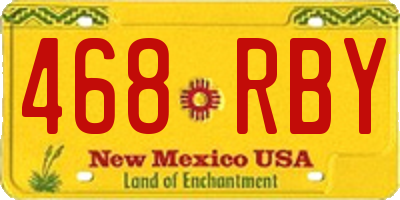 NM license plate 468RBY
