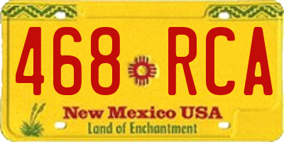 NM license plate 468RCA