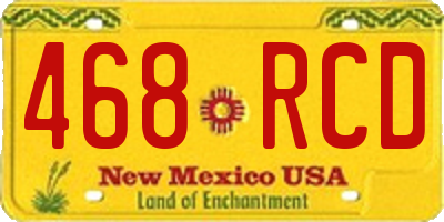 NM license plate 468RCD