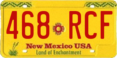 NM license plate 468RCF
