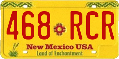 NM license plate 468RCR