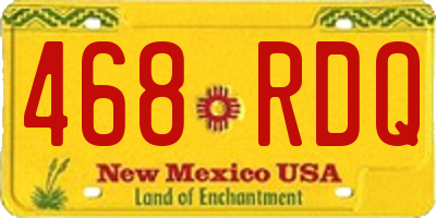 NM license plate 468RDQ