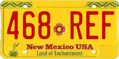 NM license plate 468REF
