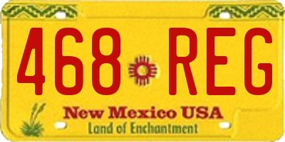 NM license plate 468REG