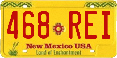 NM license plate 468REI