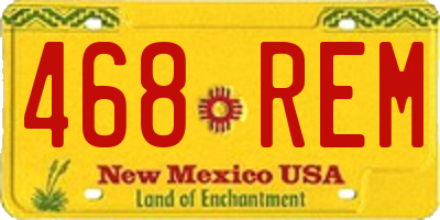 NM license plate 468REM