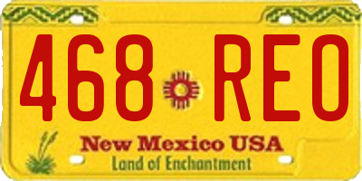 NM license plate 468REO