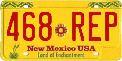 NM license plate 468REP