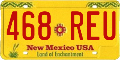 NM license plate 468REU