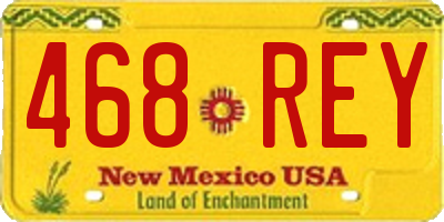 NM license plate 468REY