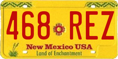 NM license plate 468REZ