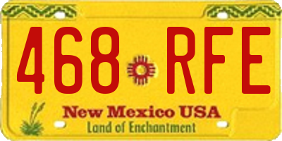 NM license plate 468RFE