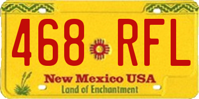 NM license plate 468RFL