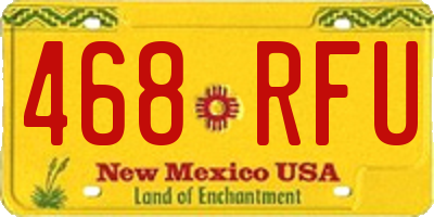 NM license plate 468RFU
