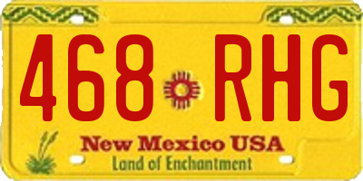 NM license plate 468RHG