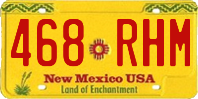 NM license plate 468RHM