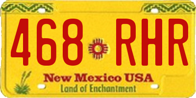 NM license plate 468RHR