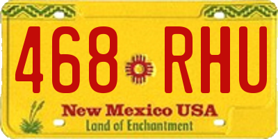 NM license plate 468RHU