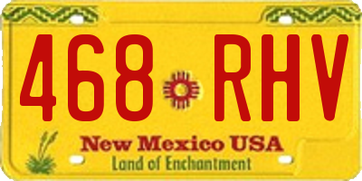 NM license plate 468RHV