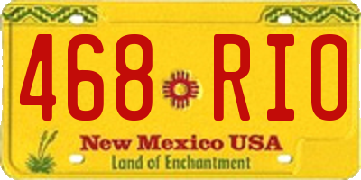 NM license plate 468RIO