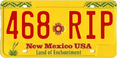 NM license plate 468RIP