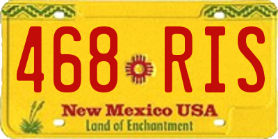 NM license plate 468RIS