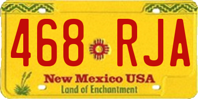 NM license plate 468RJA
