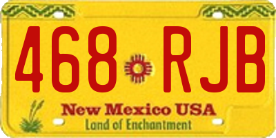 NM license plate 468RJB