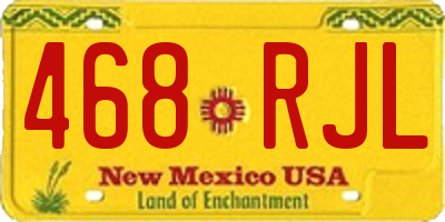 NM license plate 468RJL