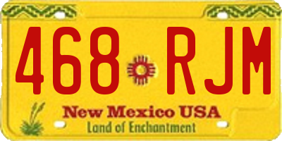 NM license plate 468RJM