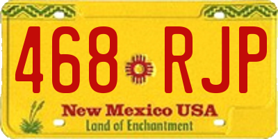 NM license plate 468RJP