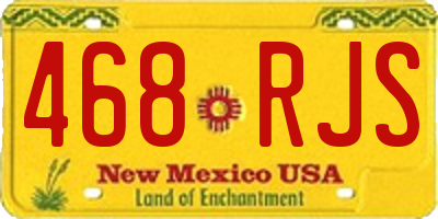 NM license plate 468RJS