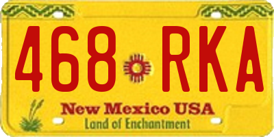 NM license plate 468RKA