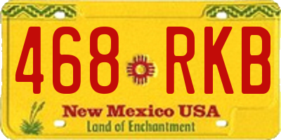NM license plate 468RKB