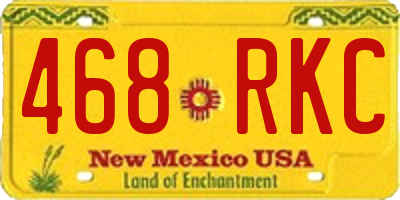 NM license plate 468RKC
