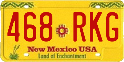 NM license plate 468RKG